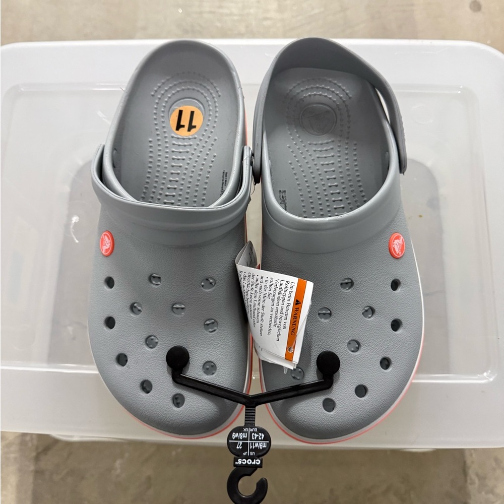 CROCS Gray and Pink Clogs